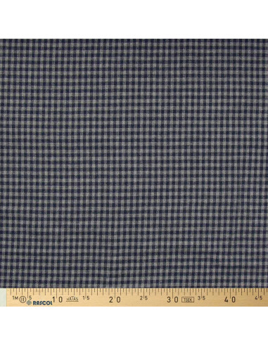 Kariertes Flanellgewebe - Blau