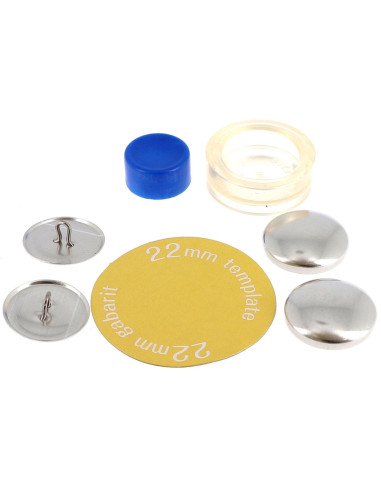 Schachtel mit 4 zu überziehenden Knöpfen mit Bohin-Befestigungswerkzeug - 22 mm