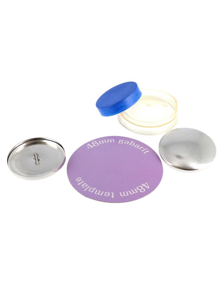 Schachtel mit 2 zu überziehenden Knöpfen mit Bohin-Befestigungswerkzeug - 48 mm