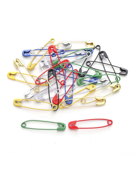 Schachtel mit 320 Sicherheitsnadeln, 32 mm, sortierte Farben