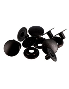 Packung mit 8 nahtlosen Druckknöpfen für schwere Stoffe 14 mm Bohin - Bronze 2