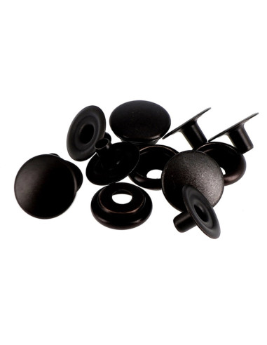 Packung mit 8 nahtlosen Druckknöpfen für schwere Stoffe 14 mm Bohin - Bronze
