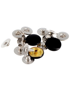 Schachtel mit 10 nahtlosen Druckknöpfen für mittlere Stoffe 14 mm Bohin - Schwarz 2
