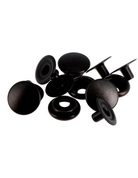 Packung mit 10 nahtlosen Druckknöpfen für mittlere Stoffe 14 mm Bohin - Bronze