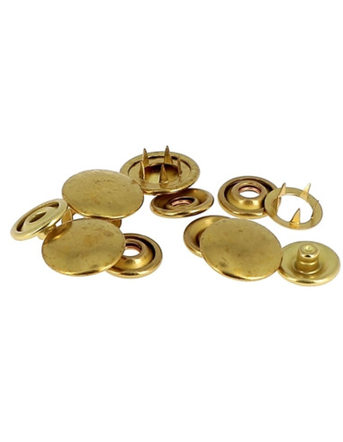 Schachtel mit 8 nahtlosen Jersey-Druckknöpfen 12 mm Bohin - Gold