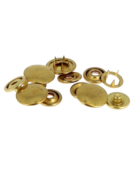 Schachtel mit 8 nahtlosen Jersey-Druckknöpfen 12 mm Bohin - Gold