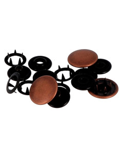 Packung mit 8 nahtlosen Jersey-Druckknöpfen 12 mm Bohin - Kupfer 2