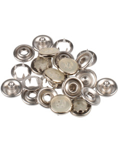 Packung mit 6 nahtlosen Druckknöpfen Jersey 12 mm Bohin - Perlmutt 2