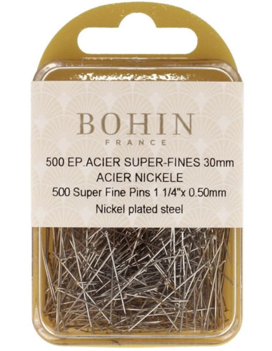 Schachtel mit 500 superfeinen Bohin-Nadeln