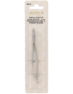 Stickschere Pinzette gerade Klingen 13 cm Bohin 2