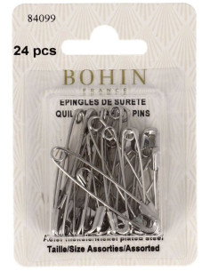 Karte mit 24 Sicherheitsnadeln Sortiment Bohin