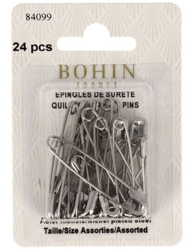 Karte mit 24 Sicherheitsnadeln Sortiment Bohin