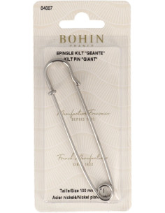 Riesige Kiltnadel 100 mm - Silber Bohin