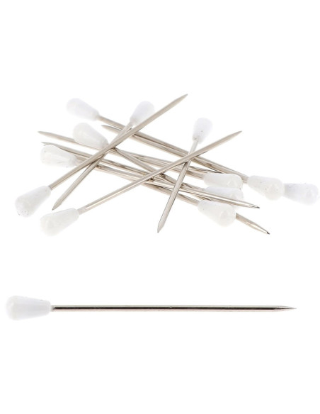 Schachtel mit 100 weißen Birnen-förmigen Polsternägeln von Bohin.