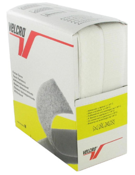 VELCRO® Marken-Kleber weiß 20 mm breit, 5 Meter Box