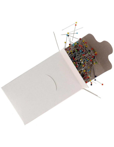 Schachtel mit extra feinen Stecknadeln mit Glaskopf 250 Gramm Bohin