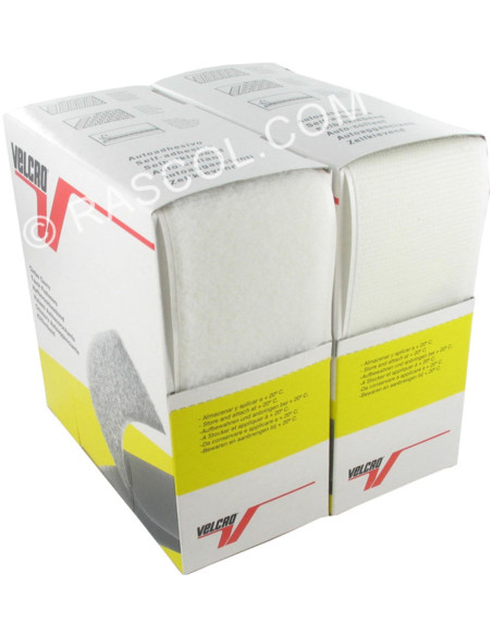 VELCRO® Marken-Kleber weiß 50 mm breit, 5 Meter Box