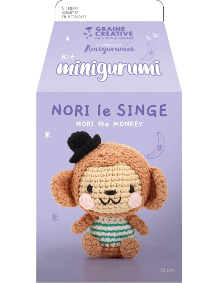 Häkelset Minigurumi - Nori der Affe