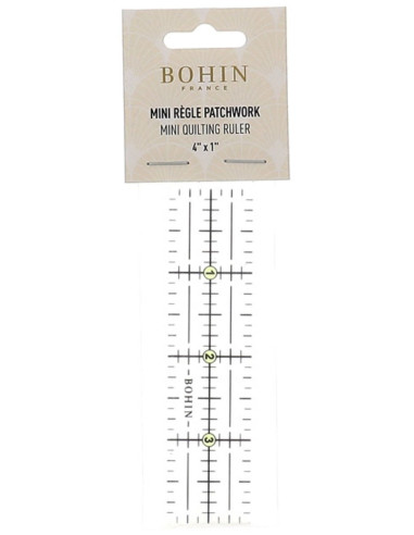 Mini Patchwork- und Nählineal Bohin 1 x 4 Zoll