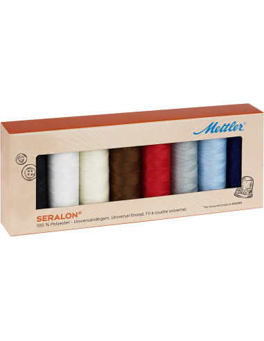 Set mit 8 Polyester-Nähgarnen 200m Mettler ®
