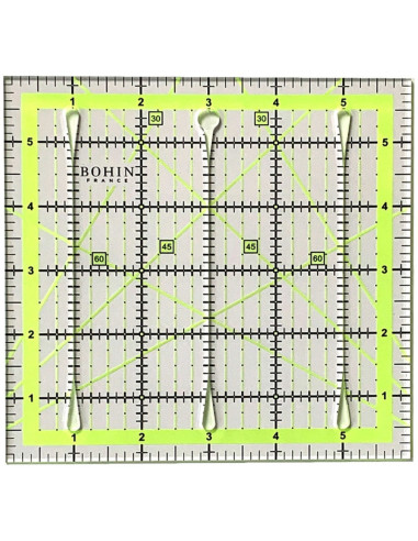 Patchwork-Regel mit Schneideschlitzen Bohin 6 x 6 Zoll