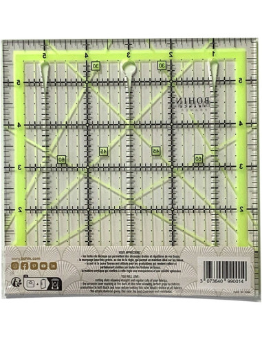 Patchwork-Regel mit Schneideschlitzen Bohin 6 x 6 Zoll