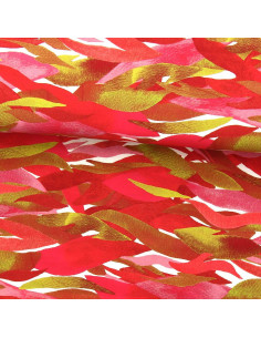 Fantasie-Viskosestoff - Kiyo Rot und Rosa
