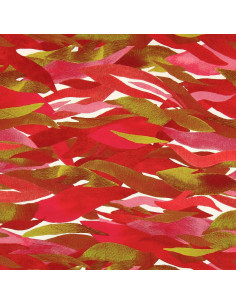 Fantasie-Viskosestoff - Kiyo Rot und Rosa 2