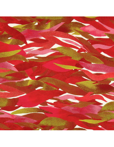 Fantasie-Viskosestoff - Kiyo Rot und Rosa