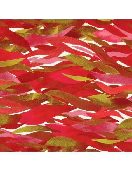 Fantasie-Viskosestoff - Kiyo Rot und Rosa
