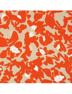 Fantasie-Viskosestoff - Boti beige und orange 2