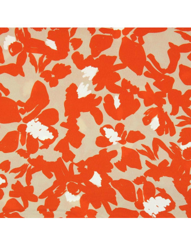 Fantasie-Viskosestoff - Boti beige und orange