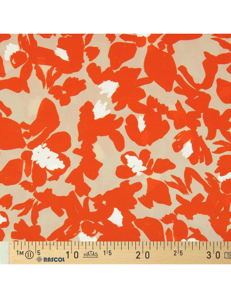 Fantasie-Viskosestoff - Boti beige und orange
