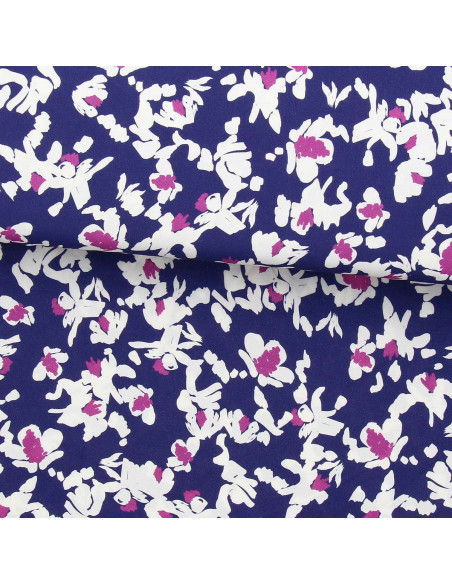 Fantasie-Viskosestoff - Nawi Blau und Violett