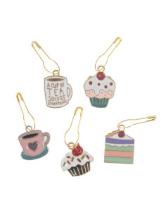 Set mit 5 Maschenmarkierern - Tea Time 2