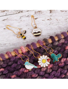Set mit 5 Maschenmarkierern - Bee Happy