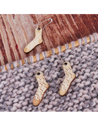 Set mit 10 Maschenmarkierern - Woolly Sock
