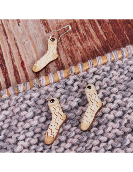 Set mit 10 Maschenmarkierern - Woolly Sock