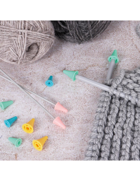 Set mit 10 Stoppern für Stricknadeln