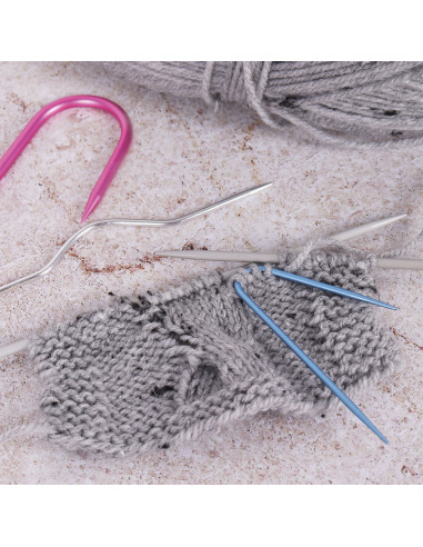 Satz von 3 Zopfnadeln für Stricken
