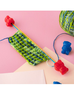 Set mit 8 Stoppern für Stricknadeln addi 2