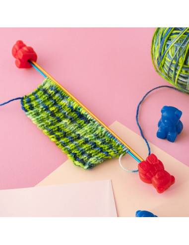 Set mit 8 Stoppern für Stricknadeln addi