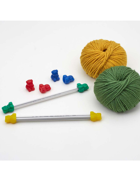 Set mit 8 Stoppern für Stricknadeln addi
