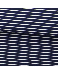 Lycra-Badeanzugstoff - Blau-weiß gestreift