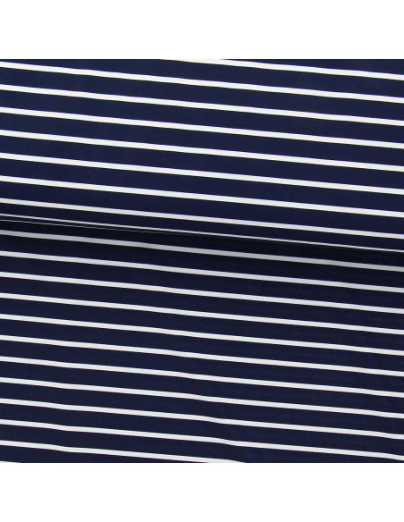 Lycra-Badeanzugstoff - Blau-weiß gestreift