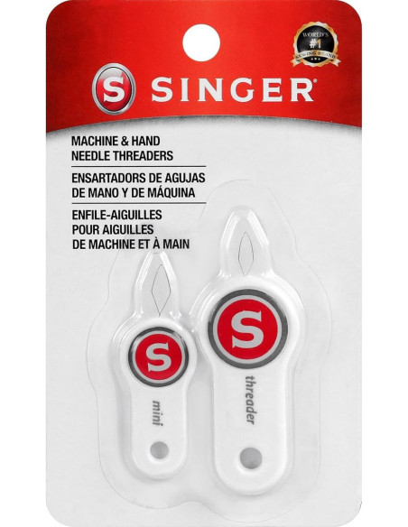 Set mit 2 Einfädlern für Nähmaschinen- und Handnadeln von Singer