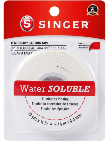 Doppelseitiges wasserlösliches Klebeband Singer - 6,4 mm x 9,14 Meter