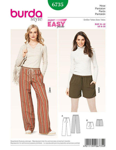 Hosenmuster - Burda 6735
