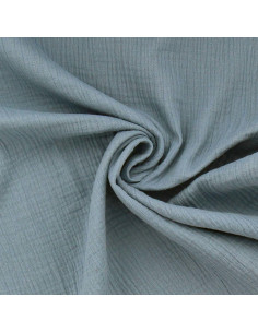 Doppellagiger Baumwollstoff - Jeansblau