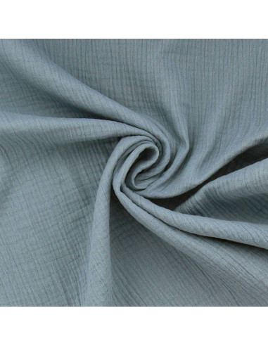 Doppellagiger Baumwollstoff - Jeansblau